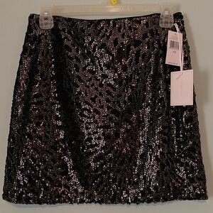NWT 1 state black sequin mini skirt, XS